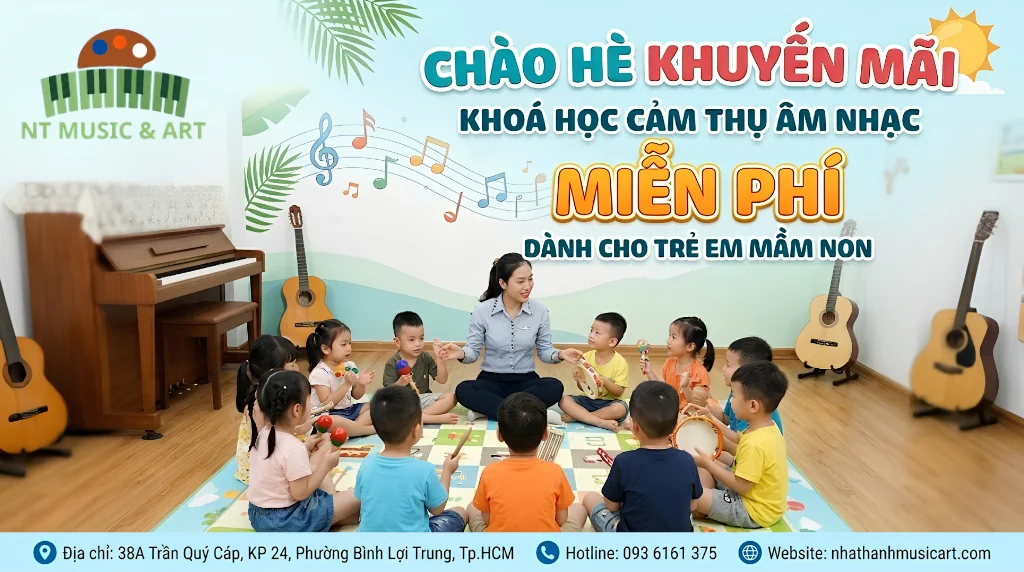 Kh&oacute;a học Piano cấp tốc m&ugrave;a h&egrave; 2026 tại Nhạc Họa Nh&atilde; Thanh